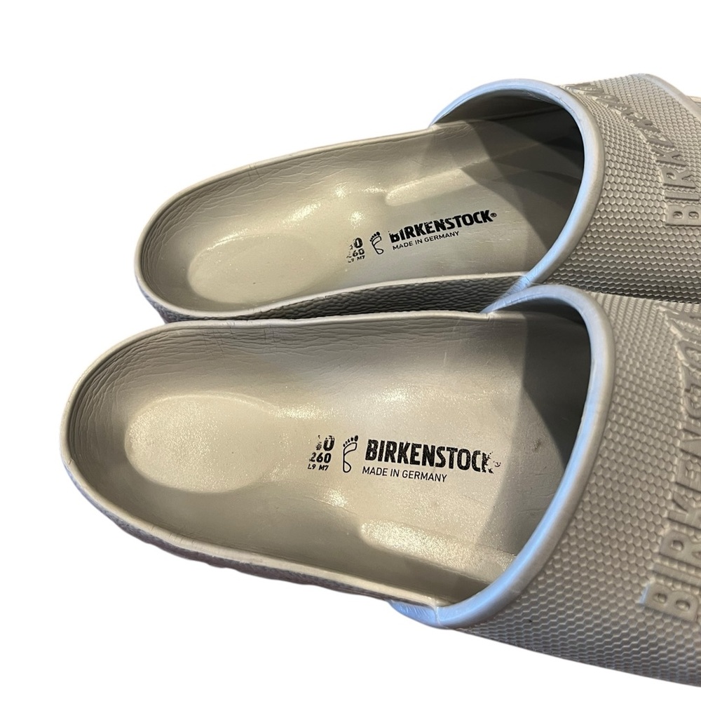 Birkenstock Silver Slide Sandals - Picture 3 of 6